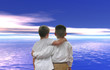 friends looking out