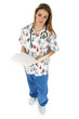 pediatric nurse in scrubs