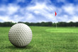 golf ball in a course