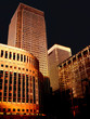 canary wharf at night