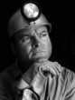 coal miner - portrait bw coal miner - portrait bw