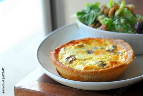 quiche and salad