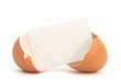 cracked egg with blank card #1