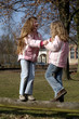 two young girls playing