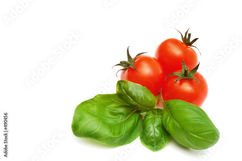 basil and cherry-tomatoes