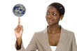spinning globe