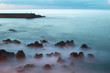 beacon at sunset, puerto de la cruz, tenerife