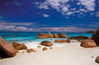 boulders in the sand