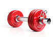 red dumbbell