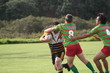 rugby player stopping an opponent rugby player stopping an opponent