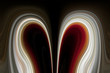 abstract lights in the shape of two birds