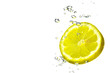 lemon slice splashing