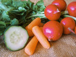 Photo: cucumber carrots and raddishes cucumber carrots and raddishes