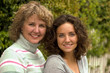 pretty woman and her daughter. pretty woman and her daughter.