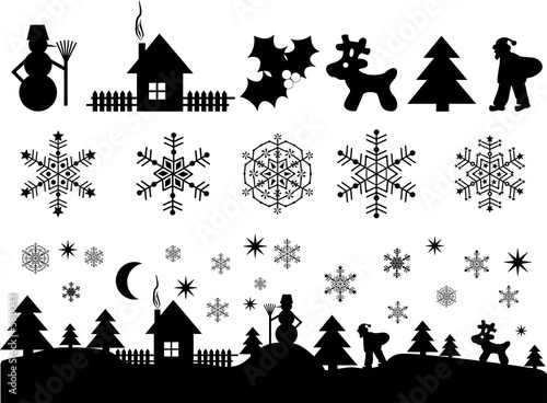 christmas, new year's elements for design
