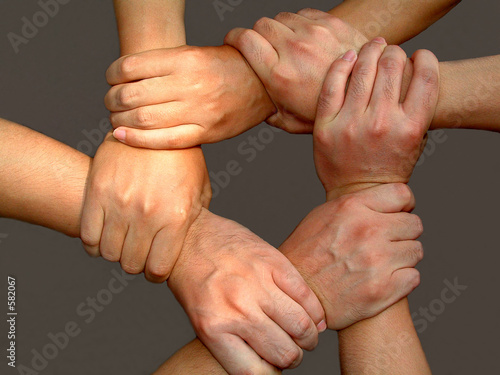 strong business team work