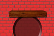 fire place with shelf