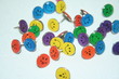 smiley faced thumb tacks