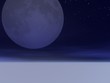 foggy moonrise