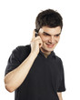 Foto: young man mobile phone young man mobile phone
