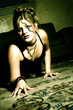 goth girl green eyes
