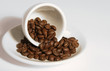 tasse avec grains de café