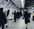 people in subway tunnel