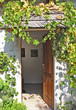 door and vines