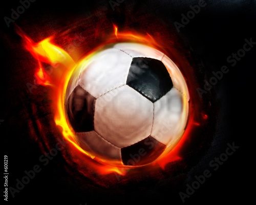 football through flames