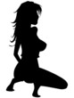 Illustration: silhouette eines girls silhouette eines girls
