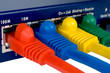 router and cables macro isolated
