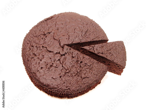 chocolate cake-upper view