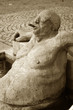 steinmann mit zigarre in sepia