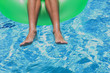 feet in the water