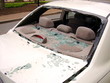 smashed car window
