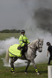 mounted police in riot gear