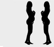 silhouette of pregnant woman silhouette of pregnant woman