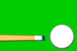 cue ball with pool stick