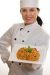chef with pasta