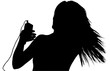 silhouette with clipping path digital music