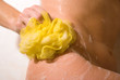 taking a shower (close view)
