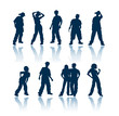 teenagers silhouettes