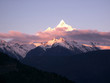 snow mount in the colorful clouds snow mount in the colorful clouds