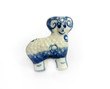 Foto: the ram-whistle from white clay with dark blue glaze. faience. a the ram-whistle from white clay with dark blue glaze. faience. a