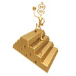 gold pile dollar