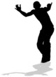 Illustration: active boy silhouette active boy silhouette