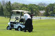 golfer on hill