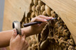 hands engraving wood hands engraving wood