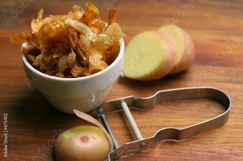 Photo: french fries; wide view and layout space french fries; wide view and layout space