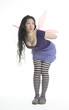 purple fairy with pink wings